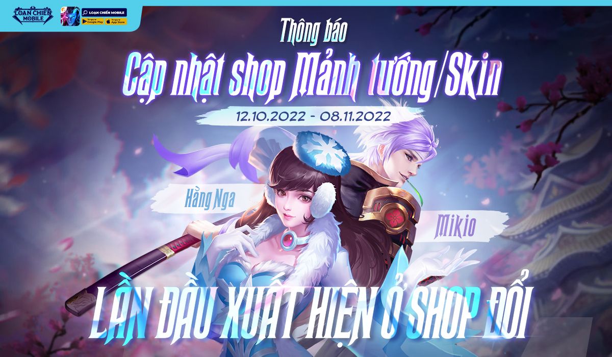 Thông báo: cập nhật danh sách tướng và skin tại "Shop Mảnh" 