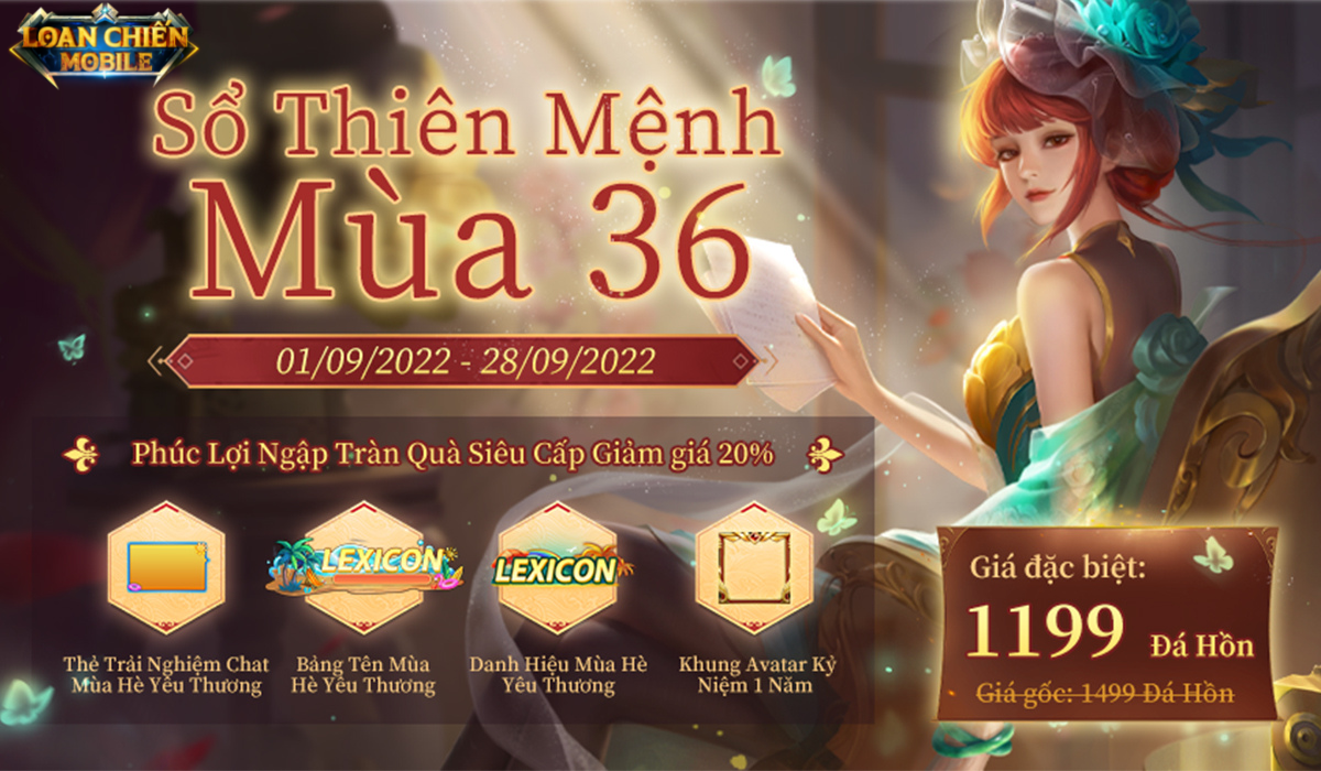 Chi tiết phần thưởng Sổ Thiên Mệnh mùa 36