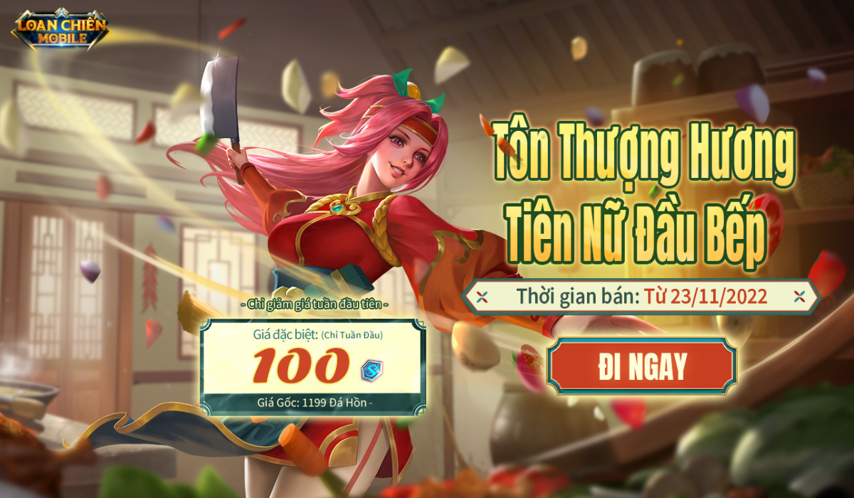 Mở bán Skin Tôn Thượng Hương - Tiên Nữ Đầu Bếp giá sốc chỉ "100 Đá Hồn"